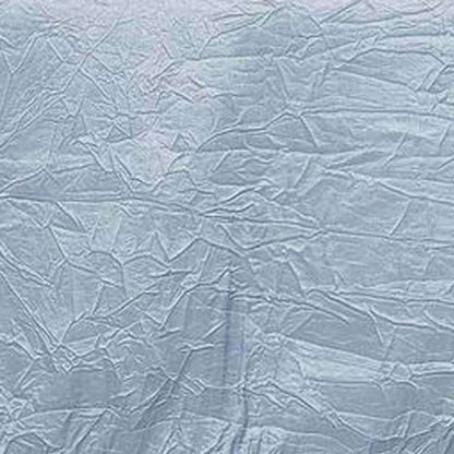 Taffeta 90"x90" Table Overlay Square Tablecloth Dusty Blue - Accordion Crinkle Table Cover