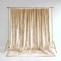 Beige Crushed Velvet Backdrop Curtain â€“ 5ft x 12ft Event Drape with Rod Pocket, Privacy Panel for Photo Booths & Events - Bell Racket Store