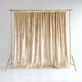 Beige Crushed Velvet Backdrop Curtain â€“ 8ft x 8ft Event Drape with Rod Pocket, Privacy Panel for Photo Booths & Events - Bell Racket Store