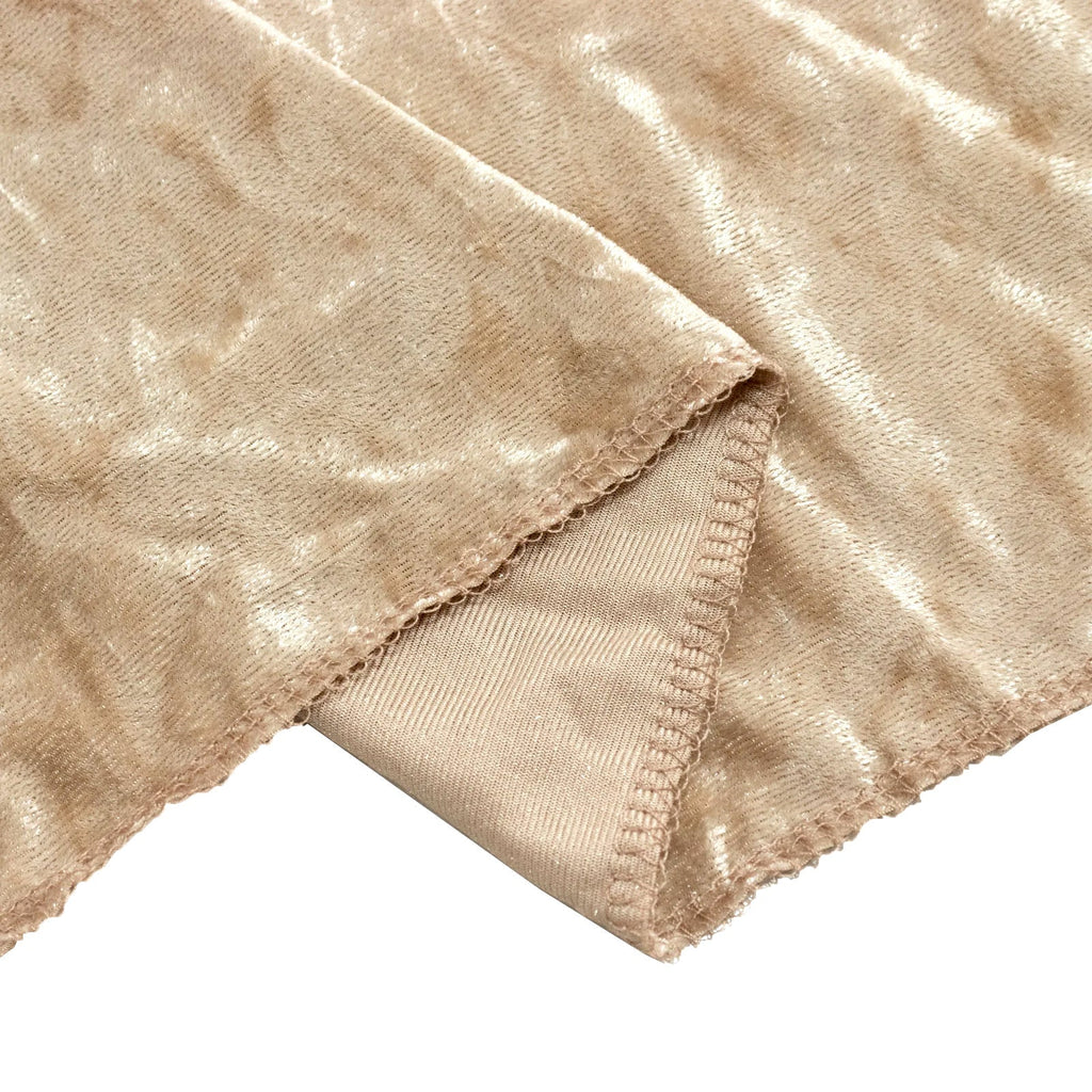 Beige Crushed Velvet Backdrop Curtain â€“ 8ft x 8ft Event Drape with Rod Pocket, Privacy Panel for Photo Booths & Events - Bell Racket Store