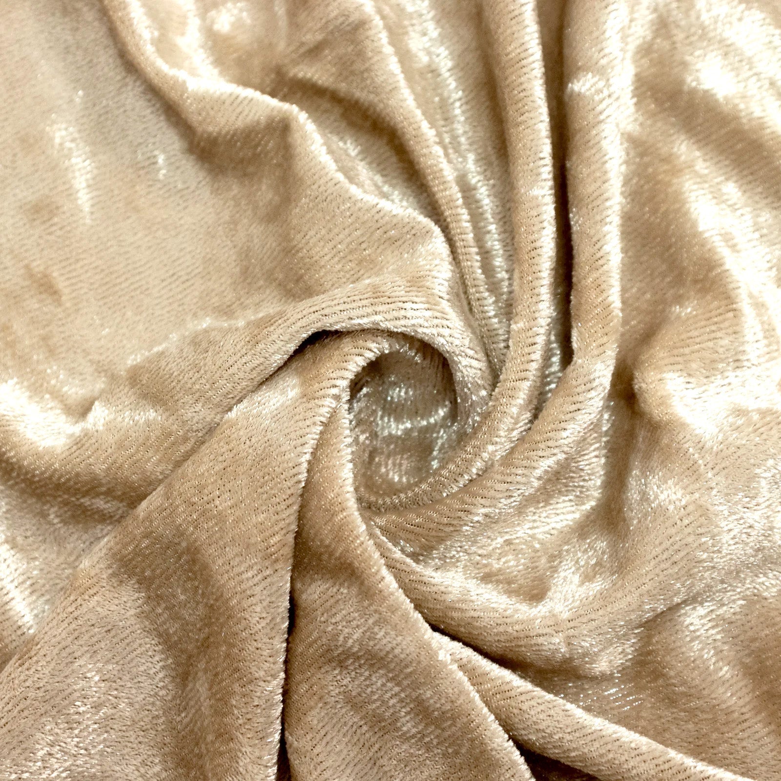 Beige Crushed Velvet Backdrop Curtain â€“ 8ft x 8ft Event Drape with Rod Pocket, Privacy Panel for Photo Booths & Events - Bell Racket Store