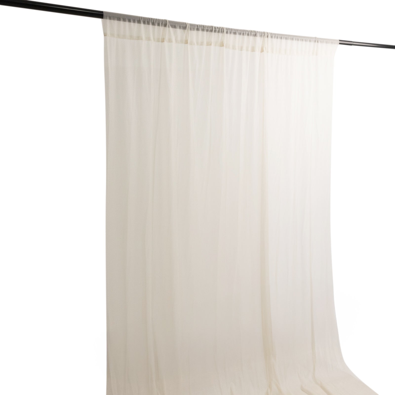Beige Sheer Backdrop Drape â€“ 5ft x 14ft Wedding Arch & Ceiling Decor Panel, Wrinkle Free with Soft Shimmer - Bell Racket Store