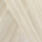 Beige Sheer Backdrop Drape â€“ 5ftx32ft Wedding Arch & Ceiling Decor Panel, Wrinkle Free with Soft Shimmer - Bell Racket Store