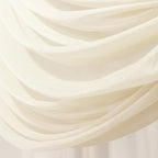 Beige Sheer Backdrop Drape â€“ 5ftx32ft Wedding Arch & Ceiling Decor Panel, Wrinkle Free with Soft Shimmer - Bell Racket Store