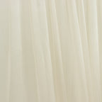 Beige Sheer Chiffon Valance Curtain 4ft x 5ft â€“ Wedding Arch Drape with Rod Pocket, Voile Backdrop Panel - Bell Racket Store