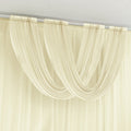 Beige Sheer Chiffon Valance Curtain 4ft x 5ft â€“ Wedding Arch Drape with Rod Pocket, Voile Backdrop Panel - Bell Racket Store