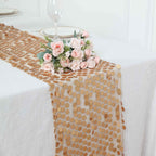Big Payette Sequin 13"x108" Table Runner Matte Champagne - Dazzling Design