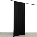 Black 4 - Way Stretch Spandex Event Curtain Drapes, Wrinkle Free Backdrop Event Panel with Rod Pockets - 5ftx10ft - Bell Racket Store