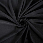 Black 4 - Way Stretch Spandex Event Curtain Drapes, Wrinkle Free Backdrop Event Panel with Rod Pockets - 5ftx16ft - Bell Racket Store