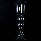 4-Pack Glass Trumpet Vases Pilsner Curved Design Clear - Stylish Flower Centerpieces for Events 20"