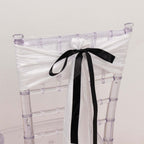 100 Yards 7/8" Black Single Face Decorative Satin Ribbon