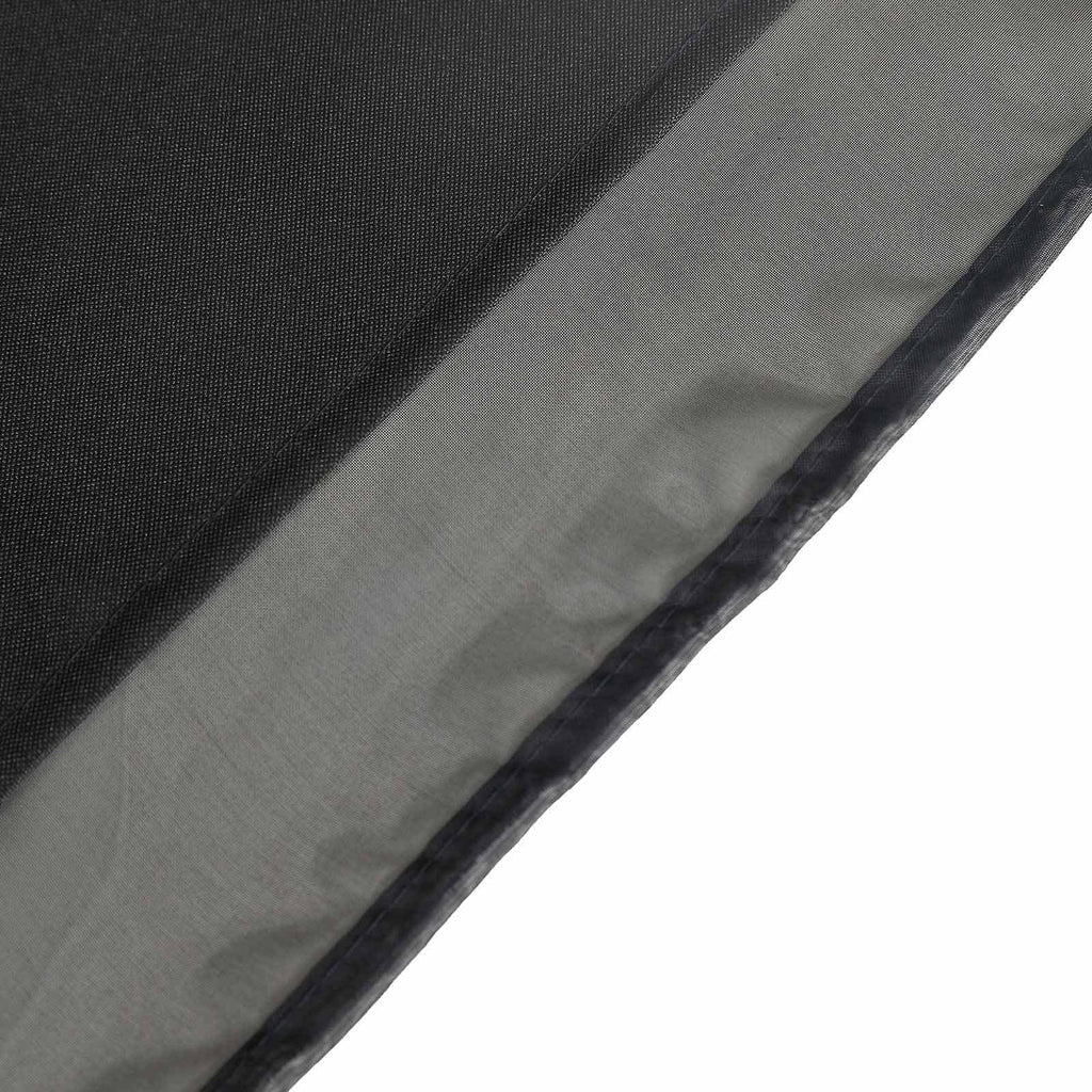 Black Chiffon Polyester Event Curtain Drapes, Dual Layer Divider Backdrop Curtain Panels with Rod Pockets - 10ftx10ft - Bell Racket Store