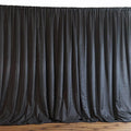 Black Chiffon Polyester Event Curtain Drapes, Dual Layer Divider Backdrop Event Panels with Rod Pockets - 20ftx10ft
