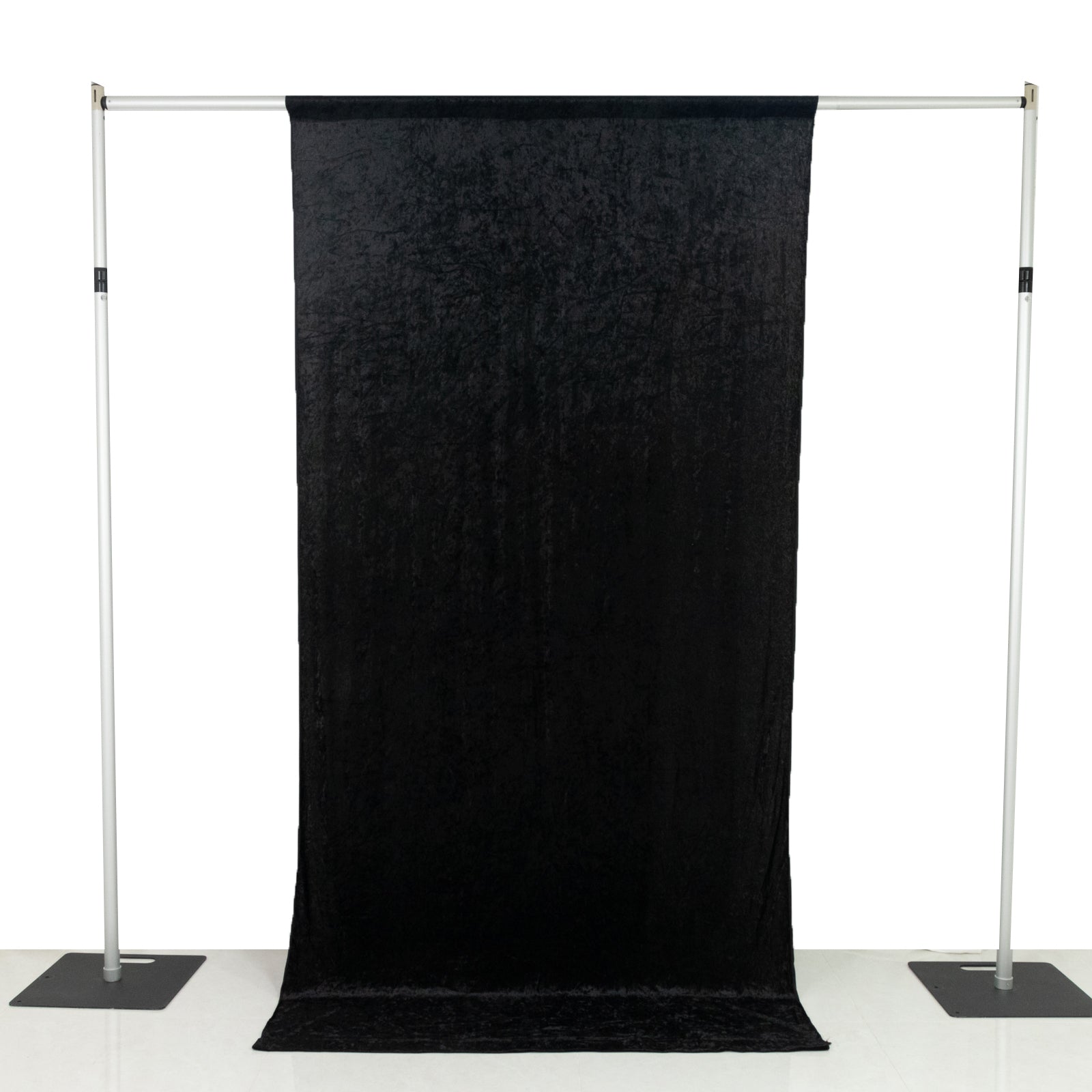 Black Crushed Velvet Backdrop Curtain â€“ 5ft x 10ft Event Drape with Rod Pocket, Privacy Panel for Photo Booths & Events - Bell Racket Store