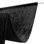 Black Crushed Velvet Backdrop Curtain â€“ 5ft x 10ft Event Drape with Rod Pocket, Privacy Panel for Photo Booths & Events - Bell Racket Store