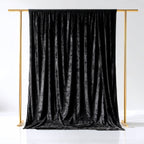 Black Crushed Velvet Backdrop Curtain â€“ 5ft x 10ft Event Drape with Rod Pocket, Privacy Panel for Photo Booths & Events - Bell Racket Store