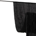 Black Crushed Velvet Backdrop Curtain â€“ 5ft x 12ft Event Drape with Rod Pocket, Privacy Panel for Photo Booths & Events - Bell Racket Store