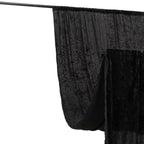 Black Crushed Velvet Backdrop Curtain â€“ 5ft x 12ft Event Drape with Rod Pocket, Privacy Panel for Photo Booths & Events - Bell Racket Store
