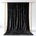 Black Crushed Velvet Backdrop Curtain â€“ 5ft x 14ft Event Drape with Rod Pocket, Privacy Panel for Photo Booths & Events - Bell Racket Store