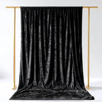 Black Crushed Velvet Backdrop Curtain â€“ 5ft x 14ft Event Drape with Rod Pocket, Privacy Panel for Photo Booths & Events - Bell Racket Store