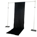 Black Crushed Velvet Backdrop Curtain â€“ 5ft x 14ft Event Drape with Rod Pocket, Privacy Panel for Photo Booths & Events - Bell Racket Store