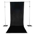 Black Crushed Velvet Backdrop Curtain â€“ 5ft x 14ft Event Drape with Rod Pocket, Privacy Panel for Photo Booths & Events - Bell Racket Store
