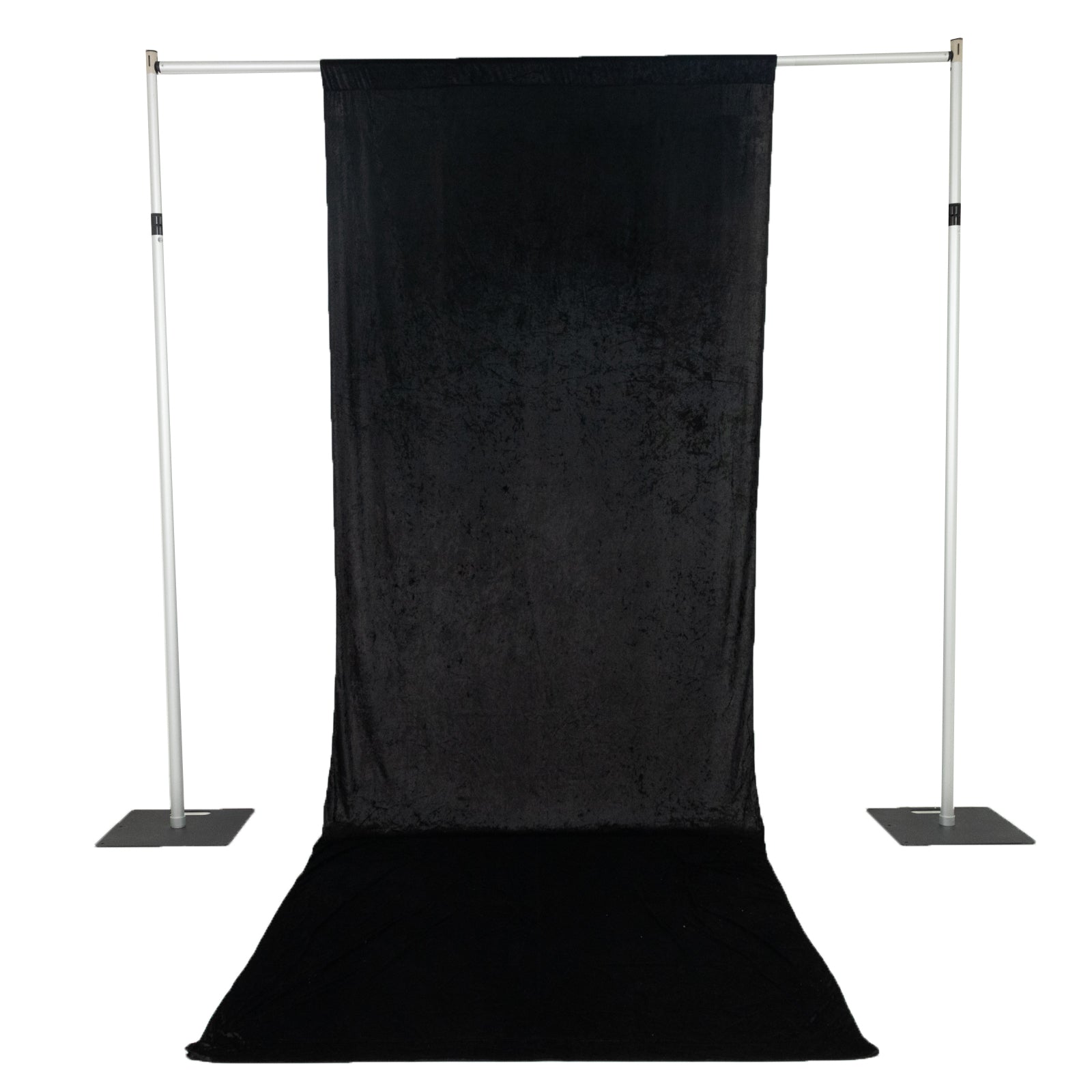 Black Crushed Velvet Backdrop Curtain â€“ 5ft x 14ft Event Drape with Rod Pocket, Privacy Panel for Photo Booths & Events - Bell Racket Store