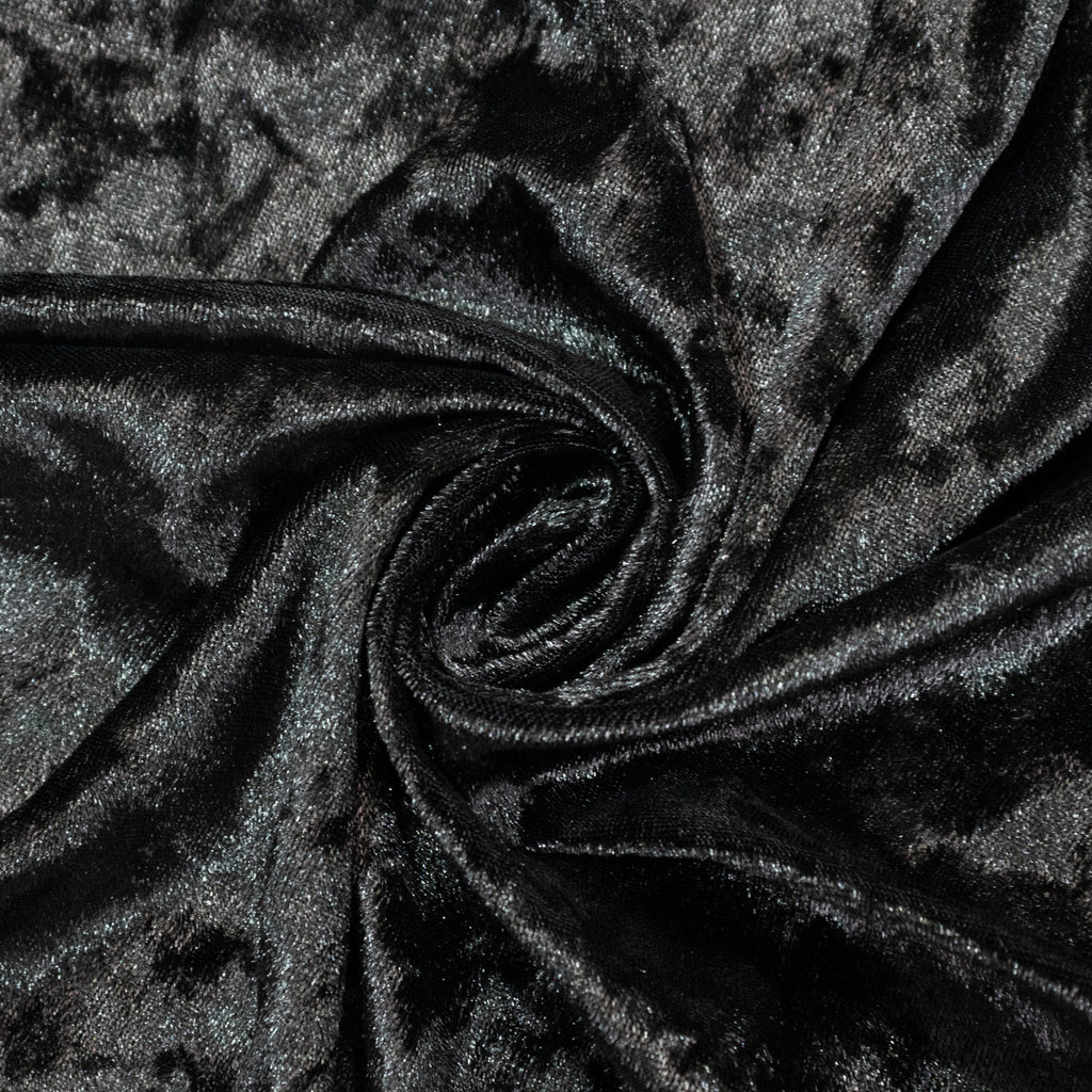 Black Crushed Velvet Backdrop Curtain â€“ 5ft x 14ft Event Drape with Rod Pocket, Privacy Panel for Photo Booths & Events - Bell Racket Store