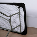 Stretch Spandex 72"x30" Rectangle Tablecloth Top Cover Black - Durable Fitted Table Topper Cap