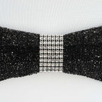 10 Pack Rhinestone Napkin Rings with Velcro Brooch Buckle Silver - Stylish Design for Chair Sashes