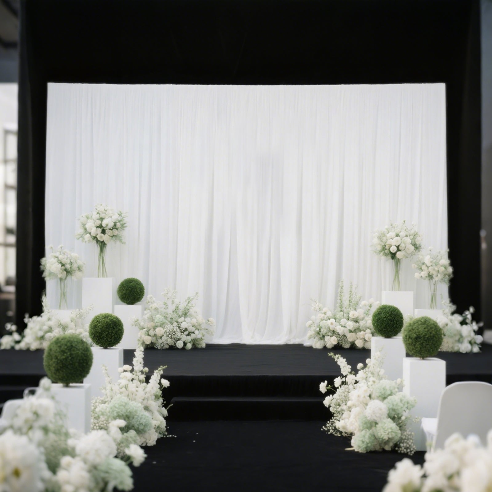 Black Heavy Duty Metal Backdrop Stand â€“ 10ft x 20ft Pipe & Drape Adjustable Photography Background Stand with 3 Flat Steel Bases - Bell Racket Store