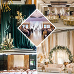 Black Heavy Duty Metal DIY Adjustable Backdrop Stand with Flat Steel Bases, Pipe and Drape Photography Background Stand - 10ftx12ft - Bell Racket Store