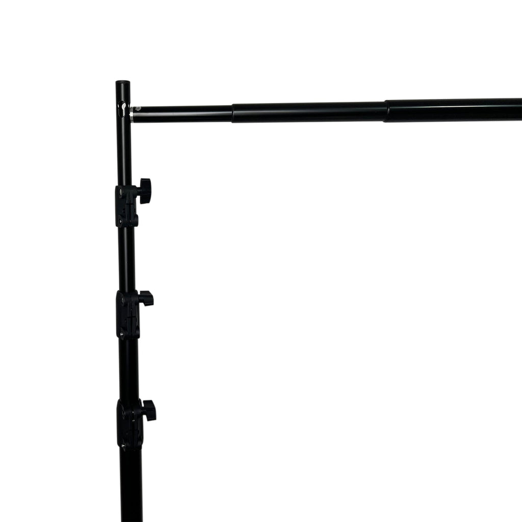 Black Heavy Duty Metal DIY Adjustable Backdrop Stand with Flat Steel Bases, Pipe and Drape Photography Background Stand - 10ftx12ft - Bell Racket Store