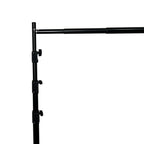 Black Heavy Duty Metal DIY Adjustable Backdrop Stand with Flat Steel Bases, Pipe and Drape Photography Background Stand - 10ftx12ft - Bell Racket Store