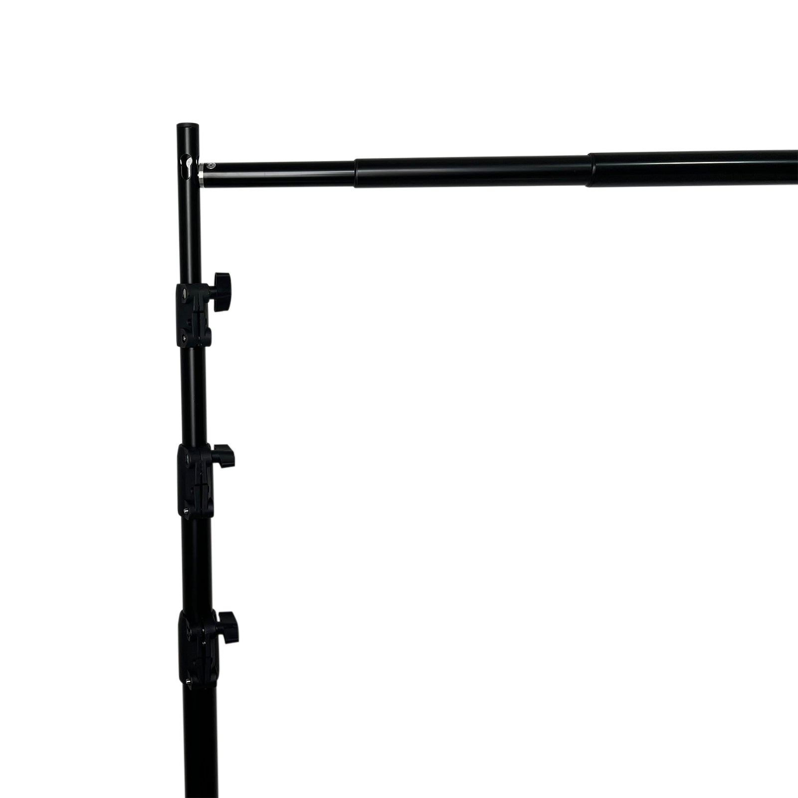 Black Heavy Duty Metal DIY Adjustable Backdrop Stand with Flat Steel Bases, Pipe and Drape Photography Background Stand - 10ftx12ft - Bell Racket Store