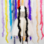 Marabou Ostrich Feather Boa Ivory Deluxe Soft and Fluffy Design - Party Accessory 2 Yards