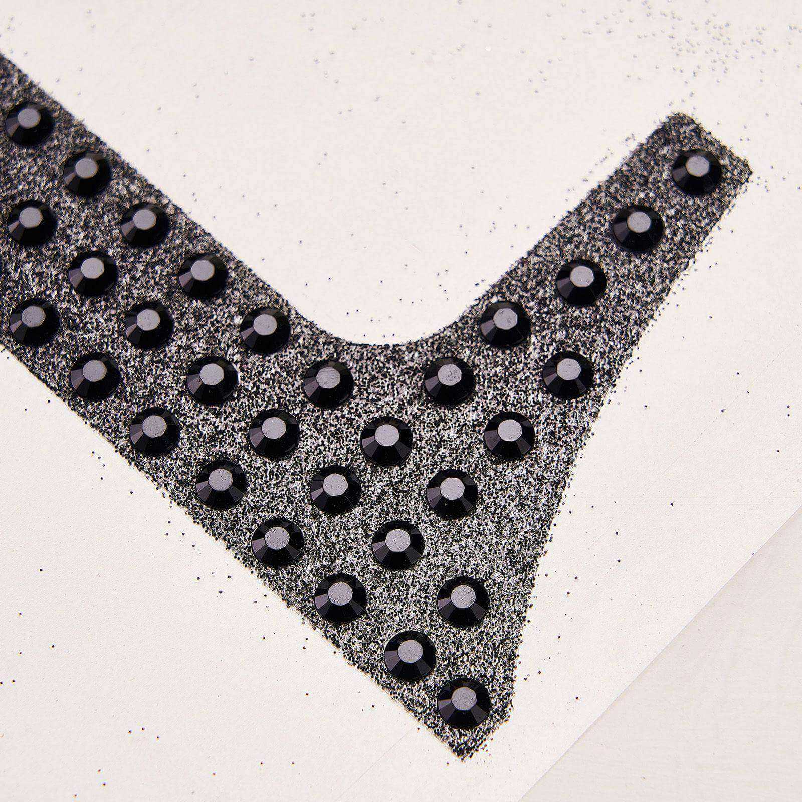 Decorative Rhinestone Number "2" Stickers, Glitter Adhesive Craft Numbers Black DIY Sparkle Embellishments 4"