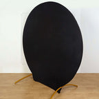 7.5ft Black Round Spandex Fit Party Backdrop Stand Cover