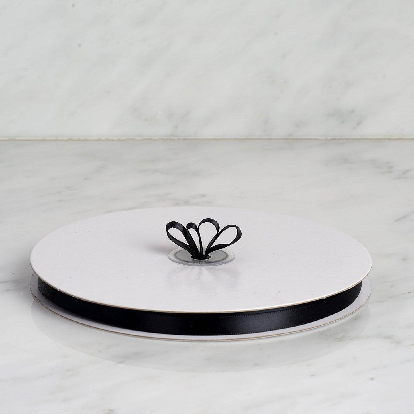 100 Yards 3/8" Black Single Face Decorative Satin Ribbon