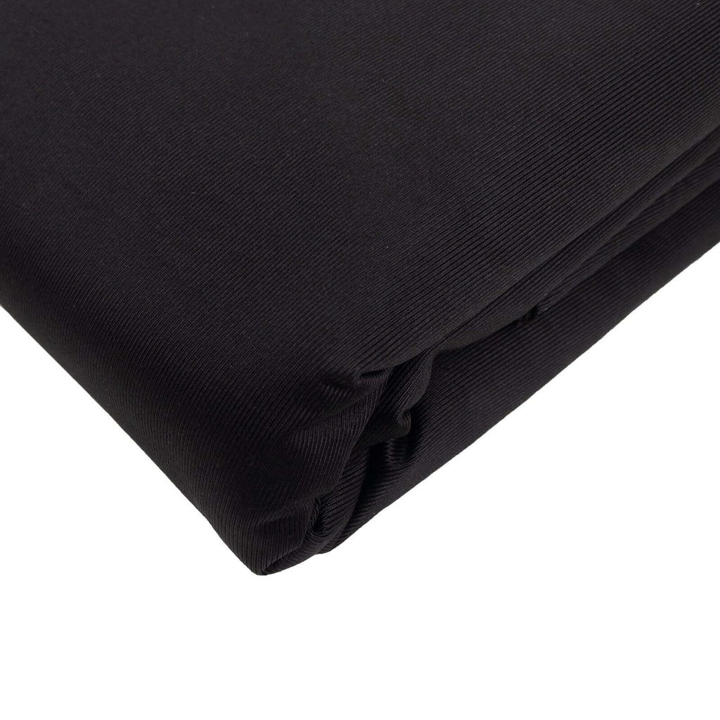 Black Scuba Polyester Fabric Roll, Wrinkle Free DIY Craft Fabric Bolt - 60"x10 Yards - Bell Racket Store