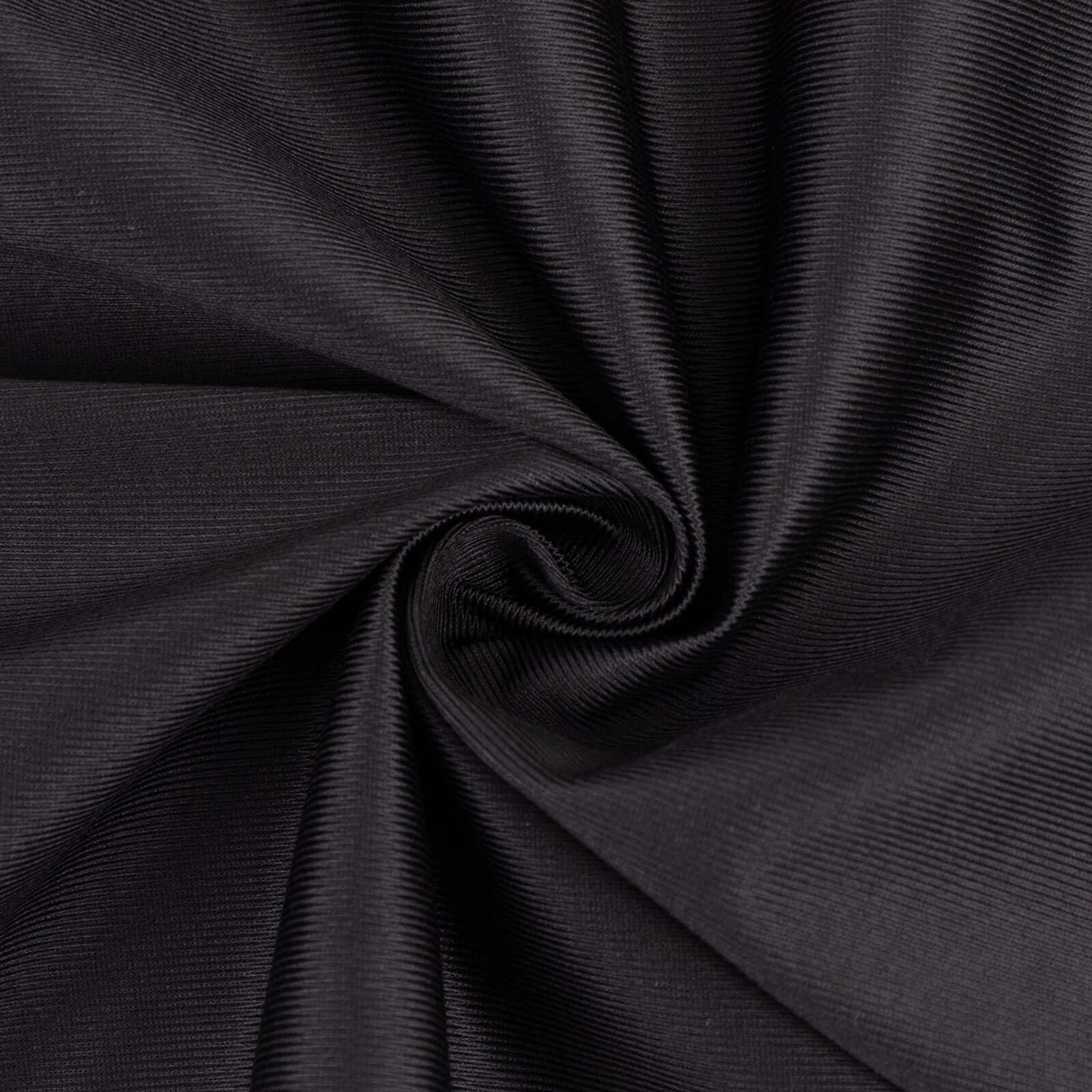Black Scuba Polyester Fabric Roll, Wrinkle Free DIY Craft Fabric Bolt - 60"x10 Yards - Bell Racket Store