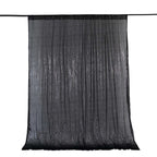 8ftx8ft Black Sequin Event Curtain Drapes, Backdrop Event Panel