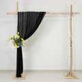 Black Sheer Backdrop Drape â€“ 5ft x 14ft Wedding Arch & Ceiling Decor Panel, Wrinkle Free with Soft Shimmer - Bell Racket Store