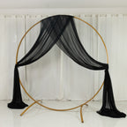 Black Sheer Backdrop Drape â€“ 5ftx32ft Wedding Arch & Ceiling Decor Panel, Wrinkle Free with Soft Shimmer - Bell Racket Store