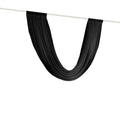 Black Sheer Chiffon Valance Curtain 4ft x 6ft â€“ Wedding Arch Drape with Rod Pocket, Voile Backdrop Panel - Bell Racket Store
