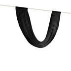 Black Sheer Chiffon Valance Curtain 4ft x 6ft â€“ Wedding Arch Drape with Rod Pocket, Voile Backdrop Panel - Bell Racket Store