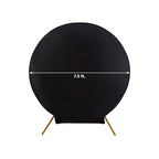 7.5ft Black Round Spandex Fit Party Backdrop Stand Cover