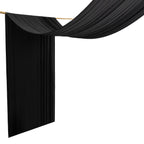 Black Spandex Ceiling Drape Panel, 5ft x 32ft â€” Wrinkle - Free 4 - Way Stretch Fabric, Extra - Long Curtain for Event Ceiling or Backdrop DÃ©cor - Bell Racket Store