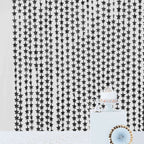 Black Star Chain Foil Fringe Curtain Party Backdrop, Metallic Black Tinsel Streamer Party Decor - Door Window Foil Curtain - 3ftx6.5ft - Bell Racket Store