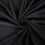 Stretch Spandex 72"x30" Rectangle Tablecloth Top Cover Black - Durable Fitted Table Topper Cap